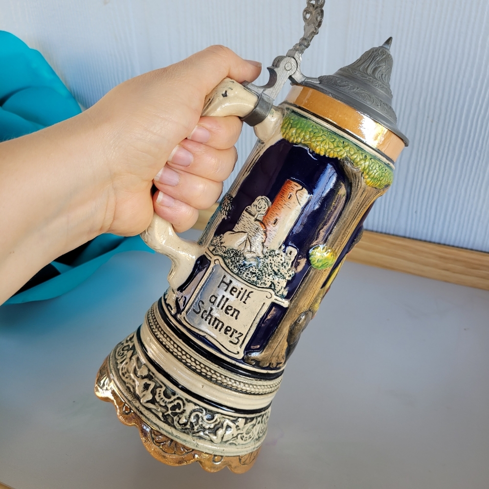Vintage Beer Stein Sears Roebuck and Co Musical Mug Lyric Musical Creations